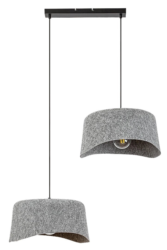 Lampada sospensione Rabalux Farelia 2xE27 feltro grigio