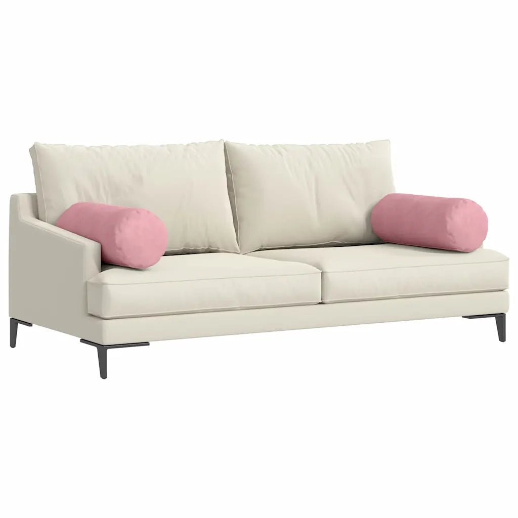 Cuscini a rullo 2 pz | Cuscini per sedie Rosa ? 25 x 70 cm Tessuto in Cords