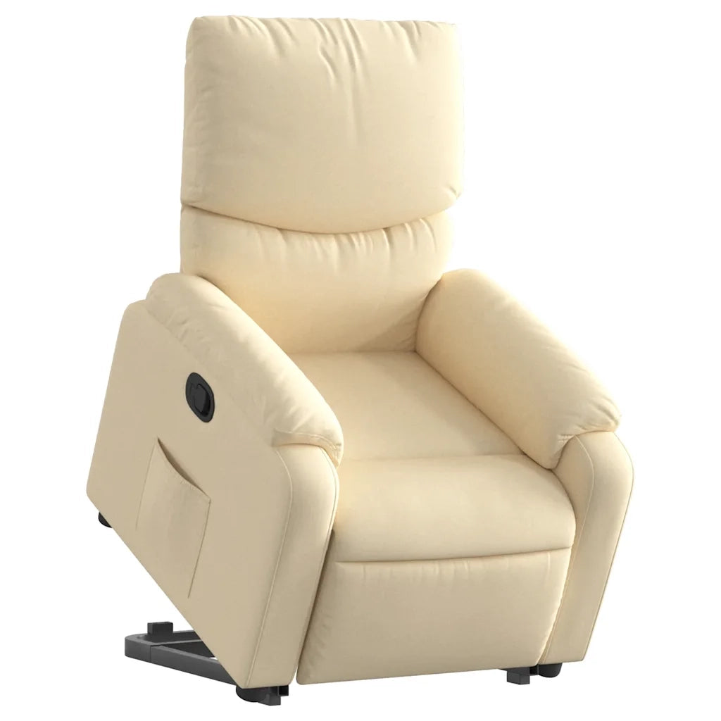 Poltrona Alzapersona Reclinabile Crema in Tessuto 3204833