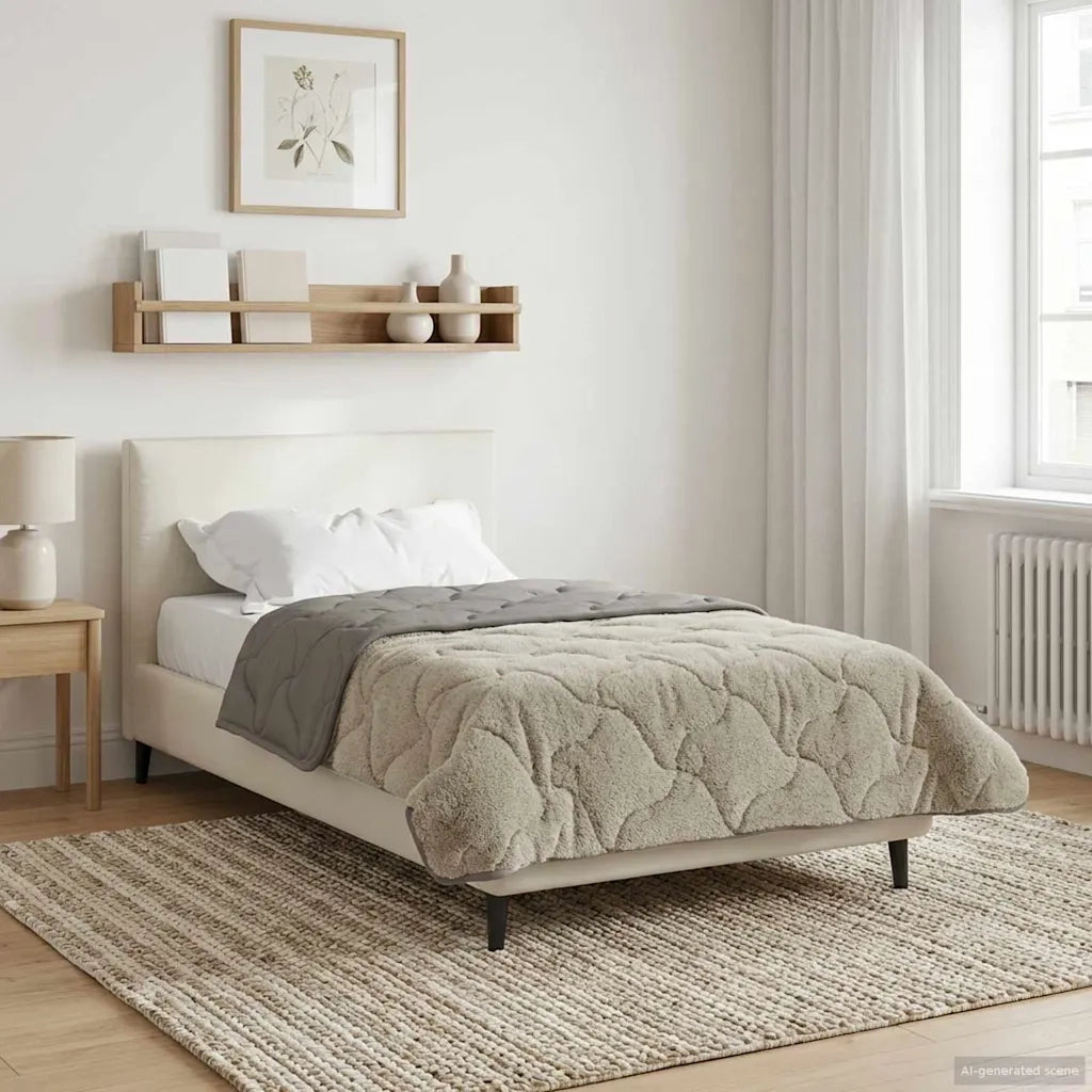 Duvet Invernale Trapuntato Grigio chiaro 135 x 200 cm 42026313