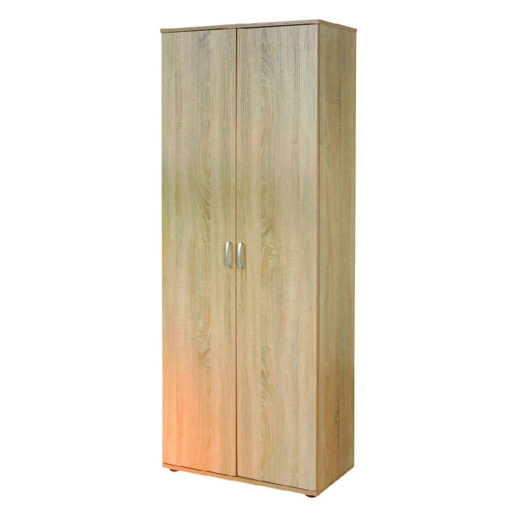 Pazzano, Armadio Multiuso 2 Ante 5 Ripiani, 70x189h cm Beige