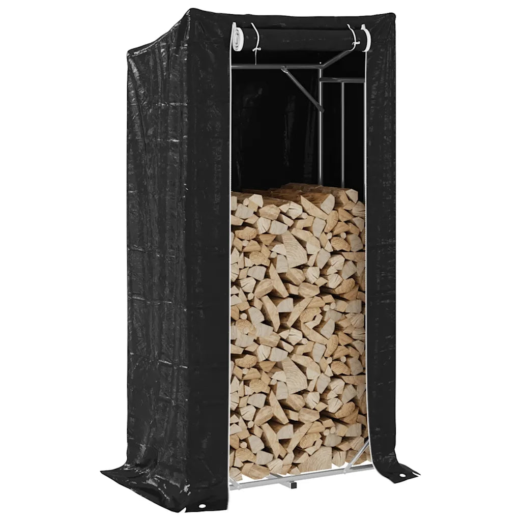 vidaXL Rastrelliera per Legna con Copertura Antipioggia 100x60x200 cm
