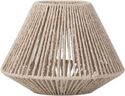 Lampenkap Handgeweven Beige - Imitazione Rattan / Carta Vetrata - Ambientalmente Predisposto - Stile Sud Est Asiatico - Decorativo per Sala da Pranzo Lampada da Tavolo - (Attenzione: questo è un lampenkap)