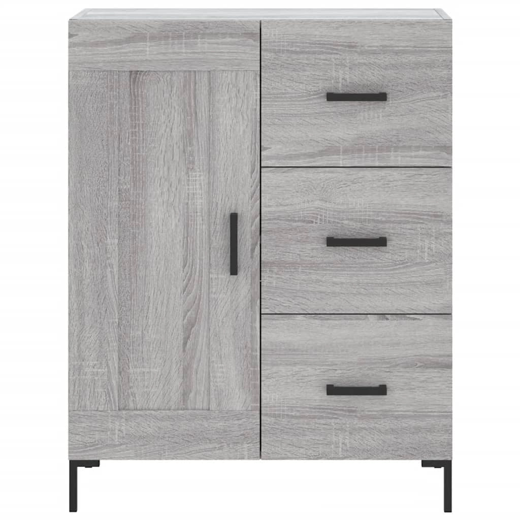 Buffet credenza cassettiera armadio mobile contenitore organizer cucina soggiorno Sonoma 69,5 x 34 x 90 cm legno ingegnerizzato grigio 02_0036492