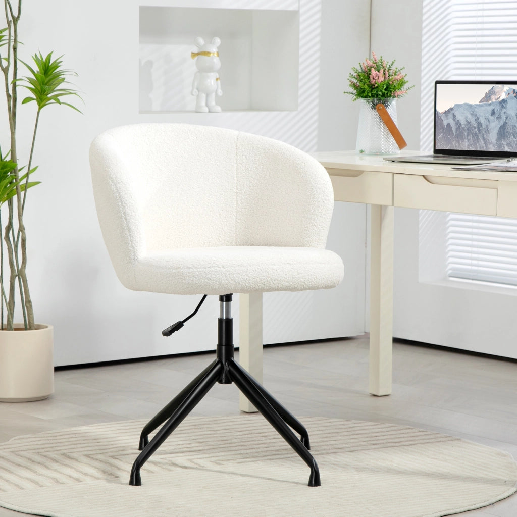 Sedia da ufficio ergonomica ¨C Minimal ¨C schienale regolabile, tessuto, bianco