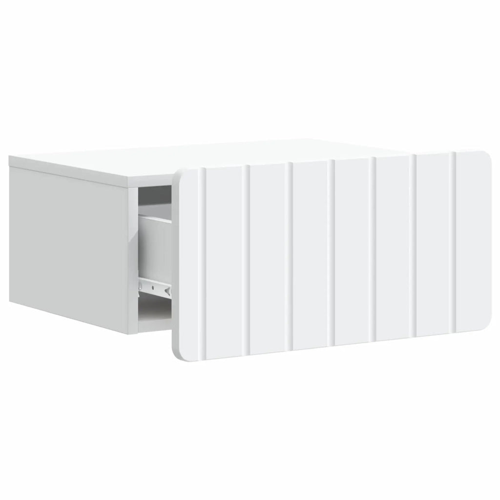 Mobiletto da notte a muro 2 pcs Bianco 49 x 34,5 x 24 cm