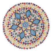 Centrotavola ceramica bianco tondo cm ø40h4