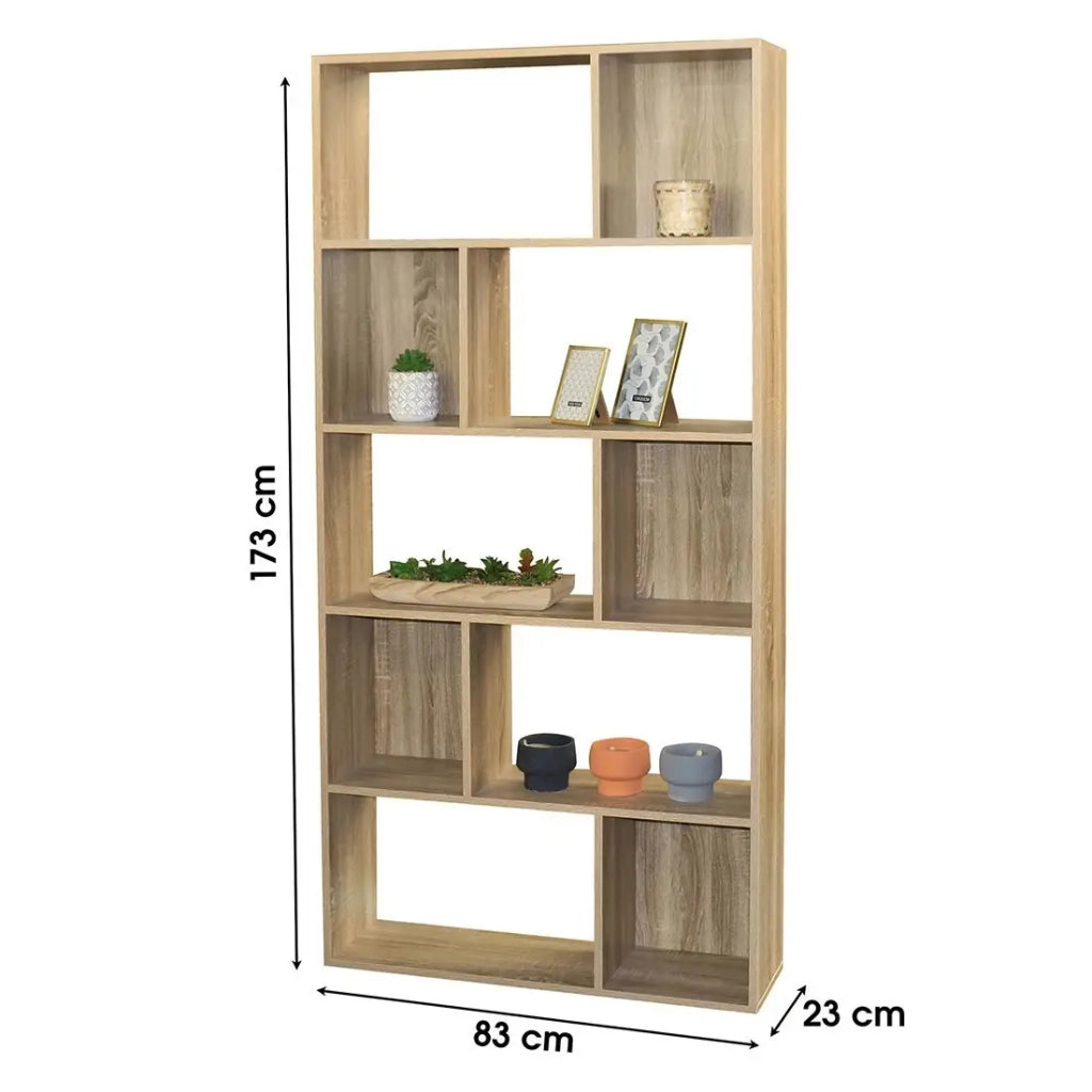 Libreria a 4 livelli collezione BURANO colore rovere chiaro