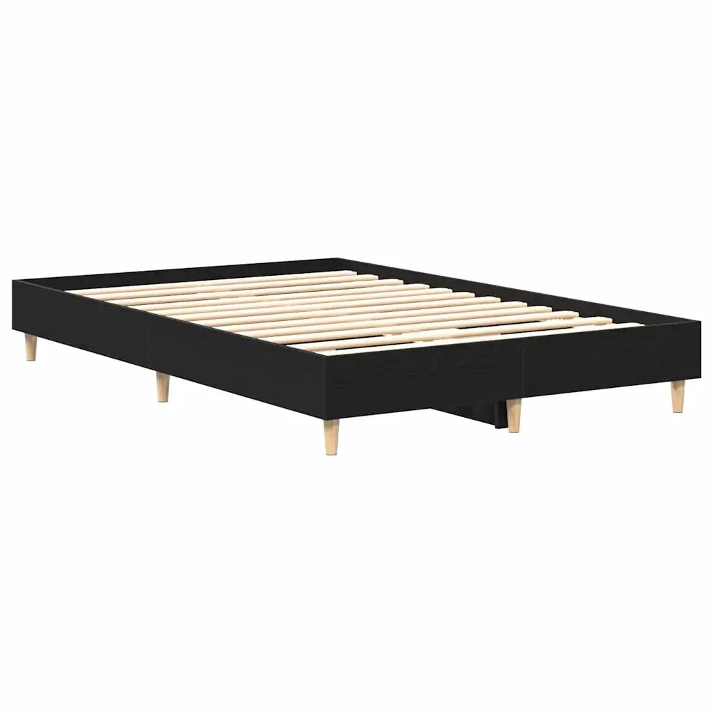 Struttura del letto Rovere Nero 193 x 143 x 25 cm 862853