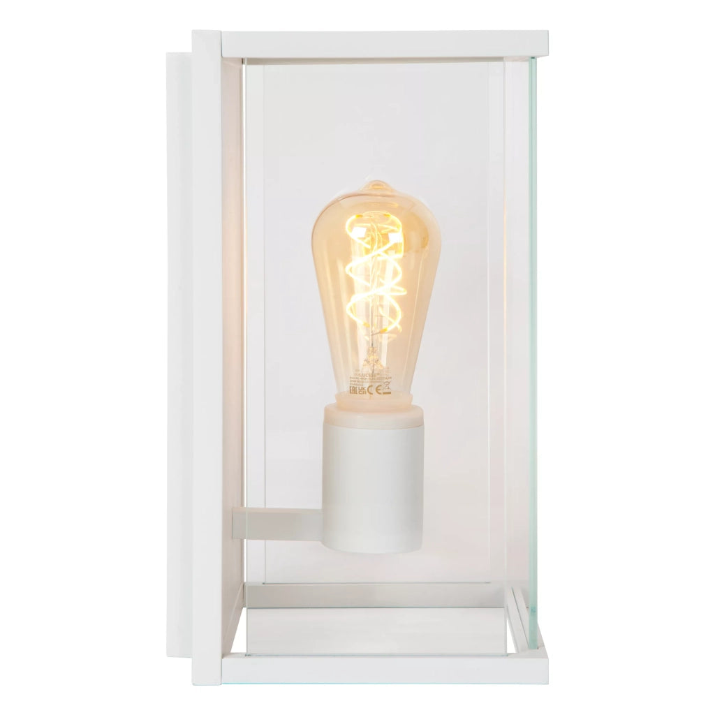 Applique da esterno bianca E27 15W Claire Lucide IP54
