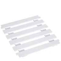 Carrello da Cucina Multiuso con 2 Cassetti, 2 Ripiani e 2 Cesti, in Legno di Pino, 74x37x76 cm, Bianco