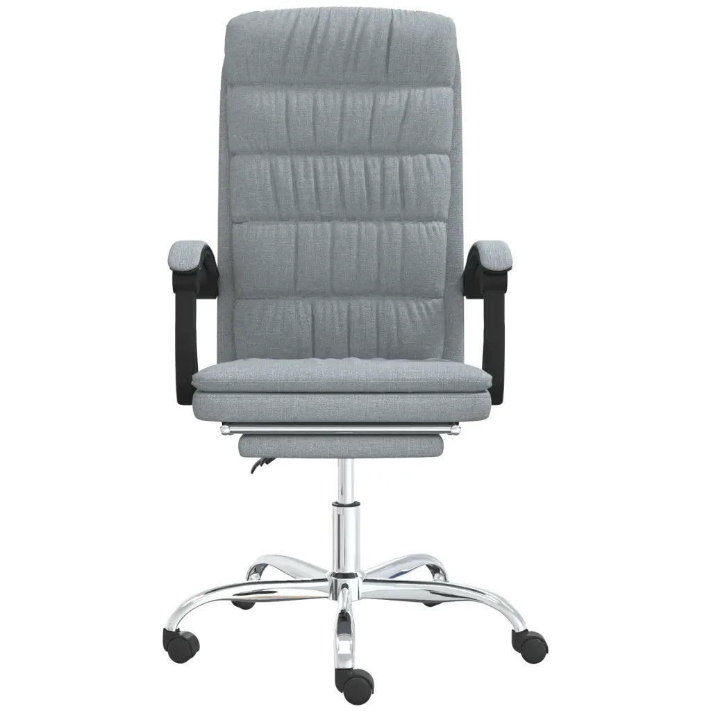 Poltrona da Ufficio Reclinabile Grigio Chiaro in Tessuto 349647