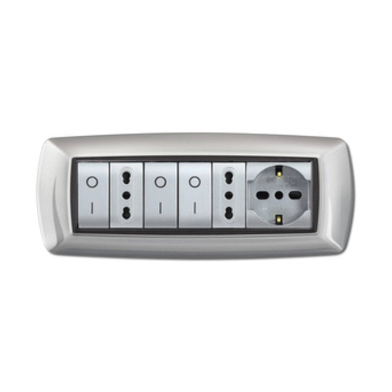 PLACCA LIFE LIVING PLAST ALLUMINIO CHIARO 7P