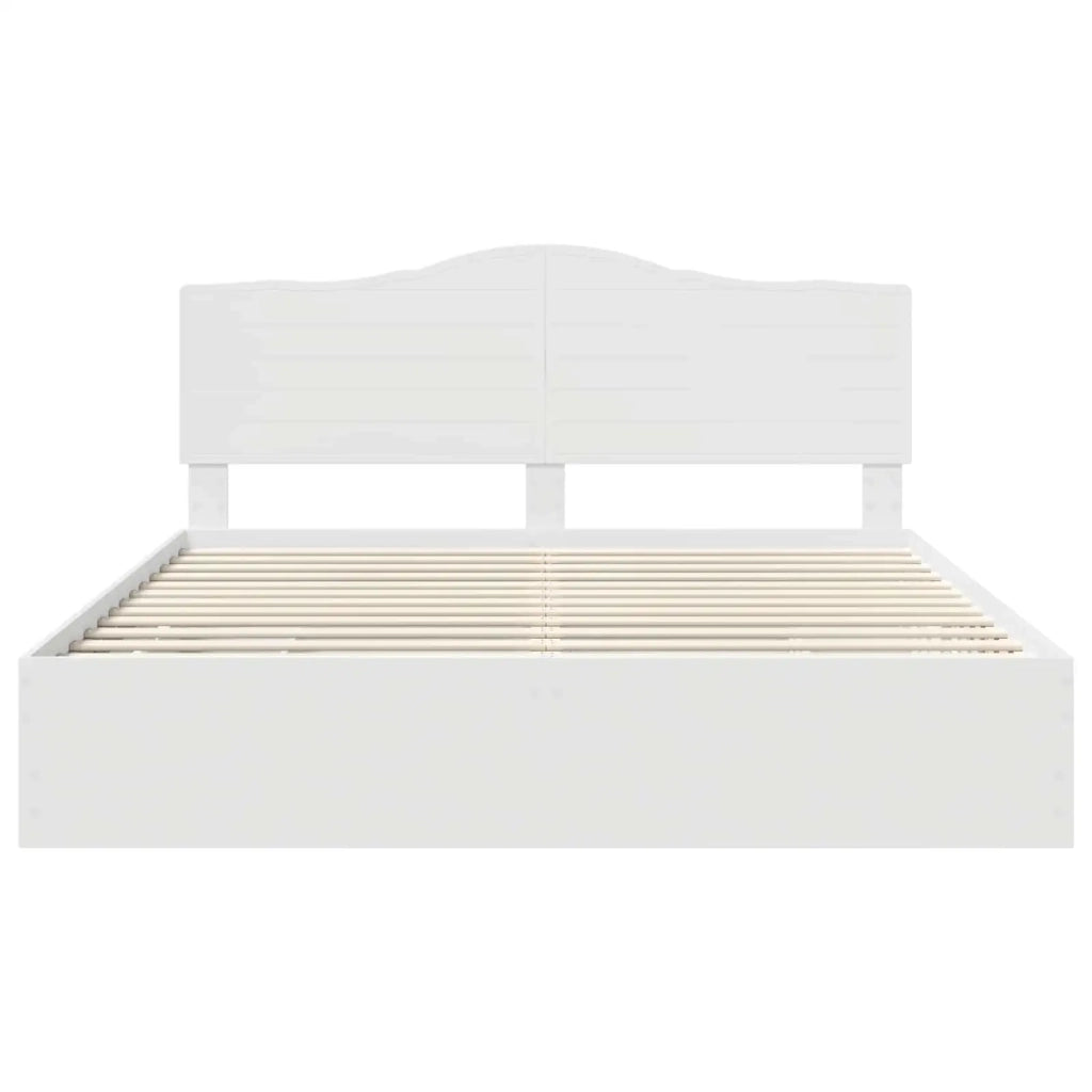 Struttura del letto Bianco 200 x 200 cm Legno Ingegnerizzato