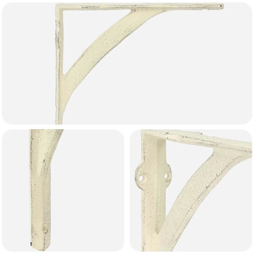 Supporti per mensole da parete 12 pz Bianco Antico 42038888