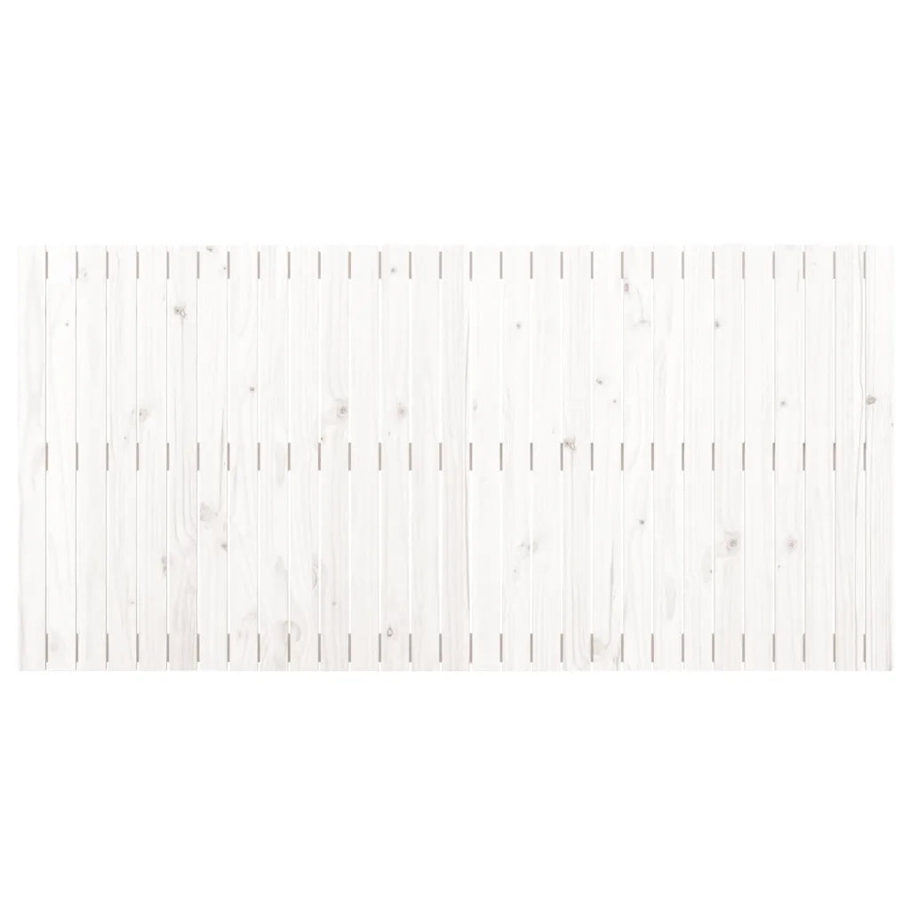Testiera da Parete Bianca 185x3x90 cm in Legno Massello di Pino