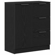 Credenza | Madia | Buffet da pranzo | Armadio da pranzo Rovere Nero 60 x 30 x 70 cm Legno multistrato
