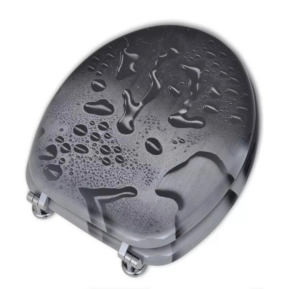 Trade Shop - Copriwater Copri Water Sedile Wc Bagno Universale Cerniere Acciaio Gocce Vet -        3,5
