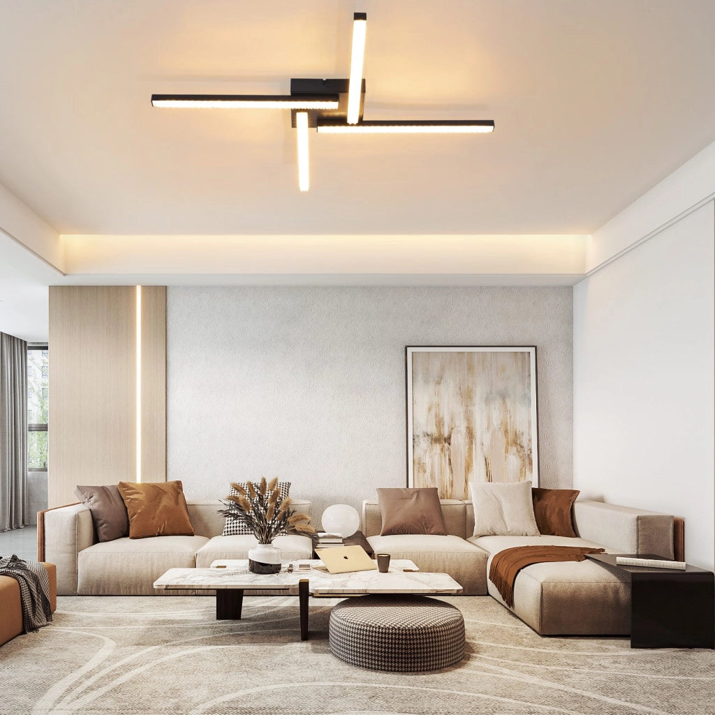 ZMH Lampada da soffitto LED 4 fiamme 20W luce bianca calda per camera letto soggiorno corridoio