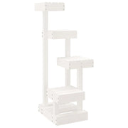 Tiragraffi per gatti torre per arrampicata giocattolo tiragraffi piattaforma per arrampicata bianco 45,5 x 49 x 103 cm legno di pino massiccio bianco 02_0022747