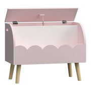 Baule portagiochi 60 x 30 x 44 cm rosa bianco 03_0009286
