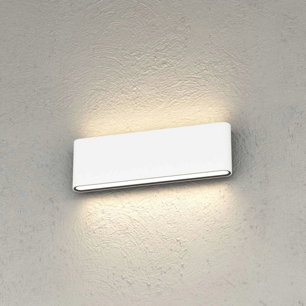 LIMA APPLIQUE BIEMISSIONE 28CM BIANCO LED 20W CCT 3000 4000K 1240LM IP54 IP54