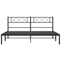 Giroletto con Testiera in Metallo Nero 193x203 cm 372283