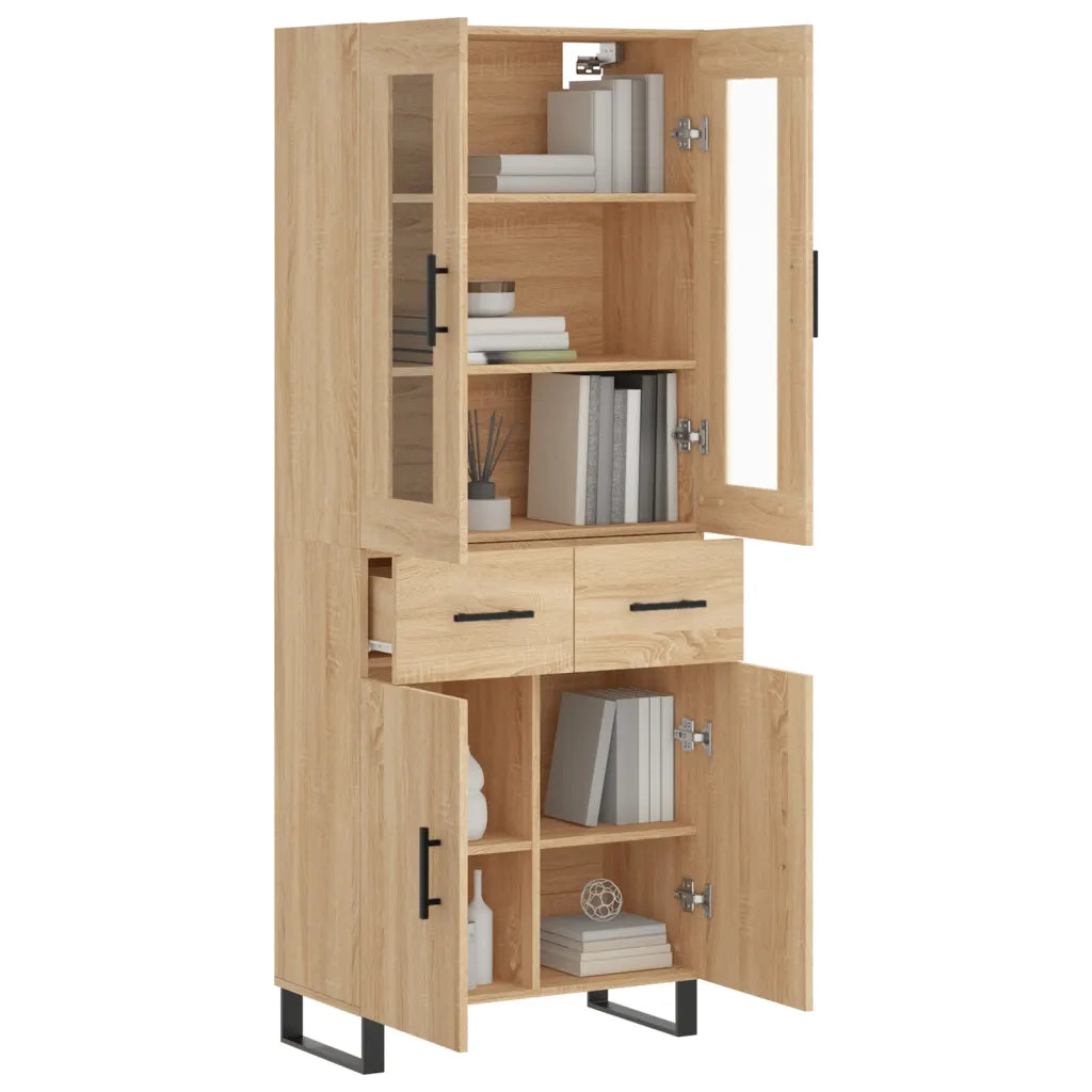 Credenza Rovere Sonoma 69,5x34x180 cm in Legno Multistrato 3198556