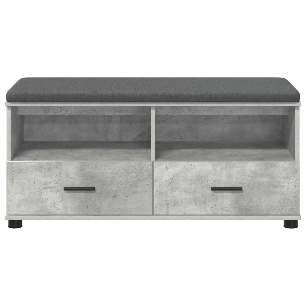 Panca per ingresso con cuscino-Sgabello-Panca da Corridoio Grigio cemento 100 x 38 x 46 cm 224531
