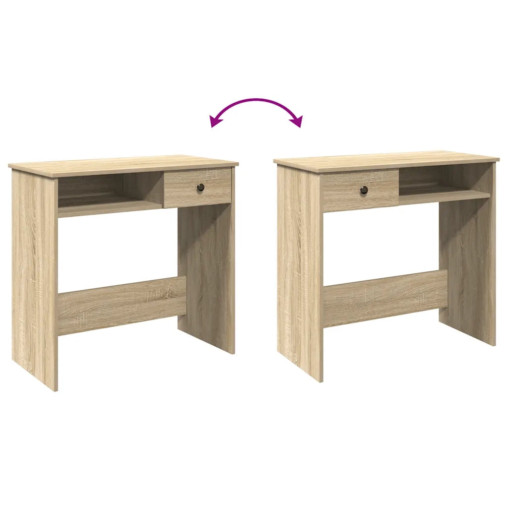 Scrivania | Tavolo da Ufficio Rovere Sonoma 80x40x75 cm in Legno Multistrato