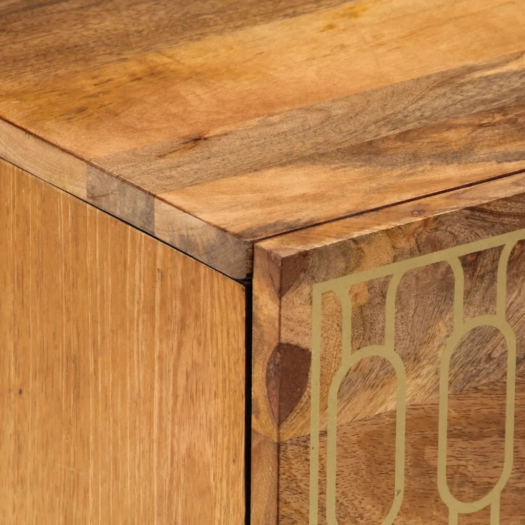 Comodino 50x33x62 cm in Legno Massello di Mango 358293