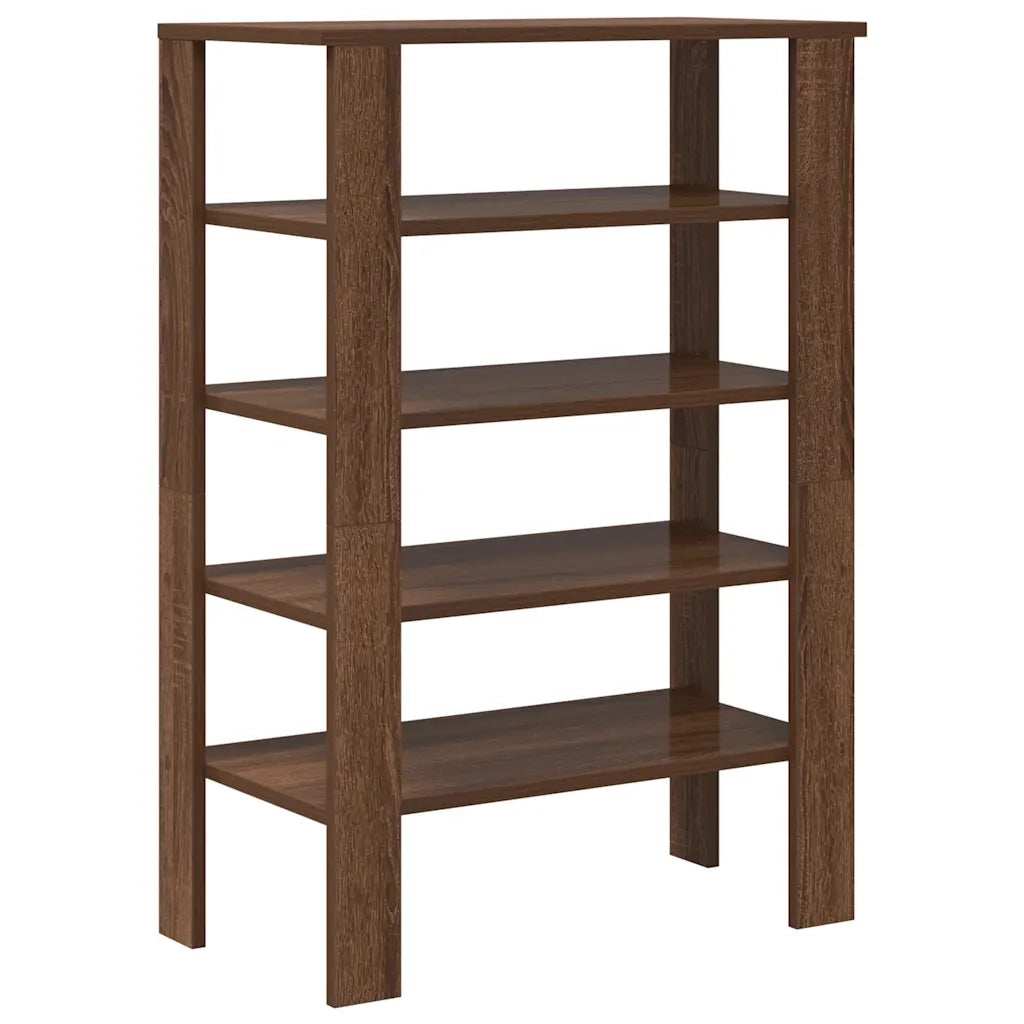 Scarpiera-Scaffale per scarpe Rovere Marrone 61x32x87,5 cm in Truciolato