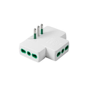 FME 87225RM ADATTATORE PIATTO 10A 3PR BIP C/LIMIT. BCO- FANTON- 1,0 pz