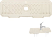 Matte di protezione per rubinetto, schermo per getto d'acqua, guanto per rubinetto splash guard, per proteggere il piano di lavoro della cucina e della doccia (bianco, 43 x 15 cm)