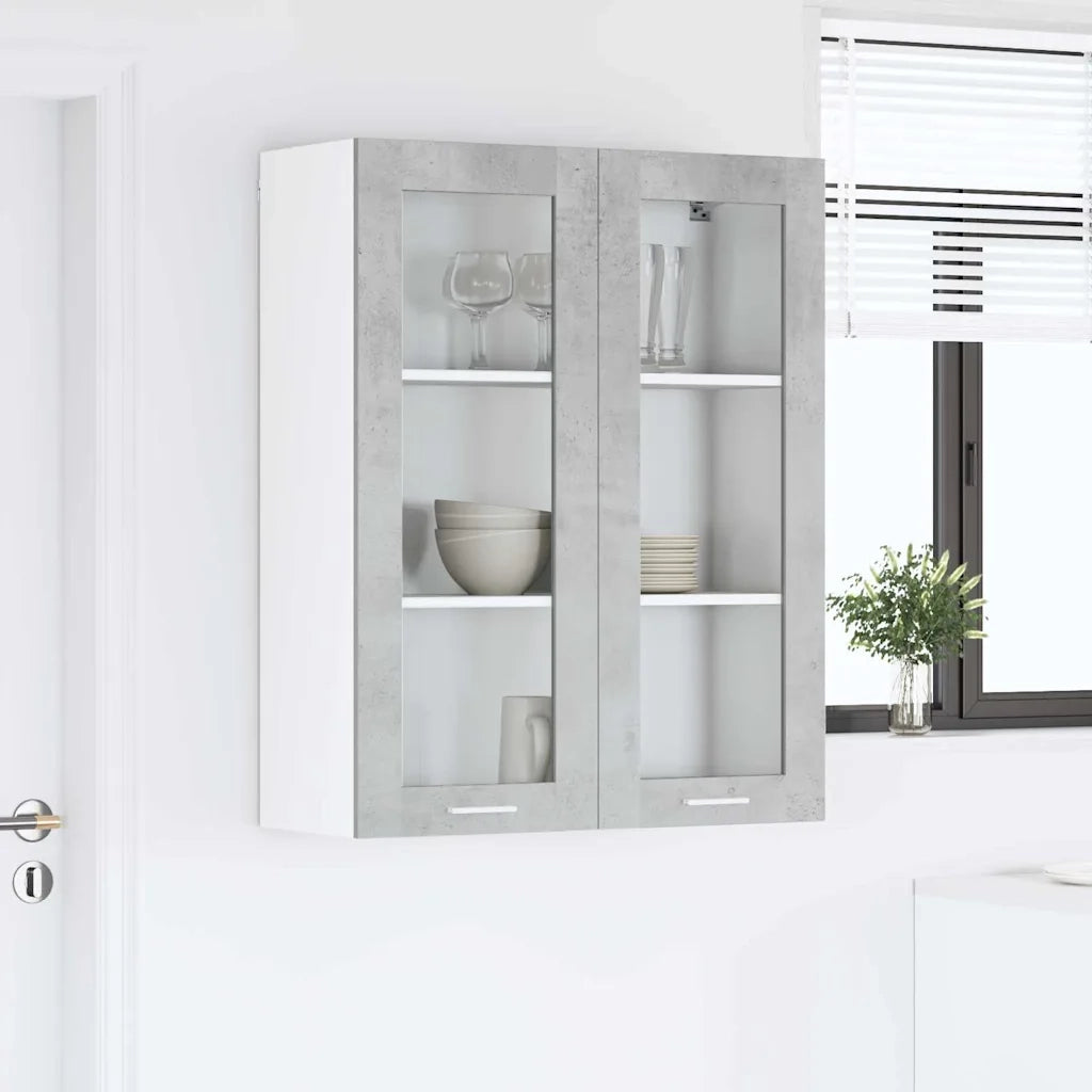 Armadio pensile con porta Grigio cemento 80 x 31 x 100 cm 884397