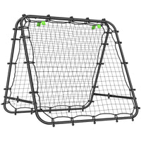 Rete Rebounder da Calcio Pieghevole Angolazione Regolabile 100x95x90 cm Nero
