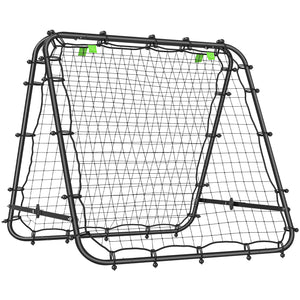 Rete Rebounder da Calcio Pieghevole Angolazione Regolabile 100x95x90 cm Nero