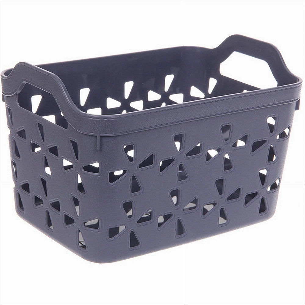 Trade Shop - Cesto Porta Oggetti Cestino Porta Tutto Con Maniglie 26x17x17 Cm Assortiti 10725 -