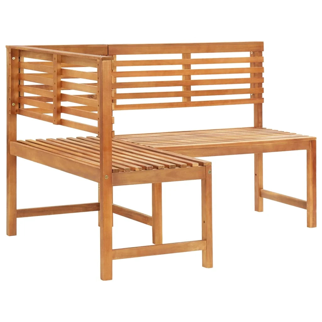 Panca da giardino mobili da esterno per patio angolo da giardino 140 x 100 x 91 cm legno massello di acacia 02_0011123