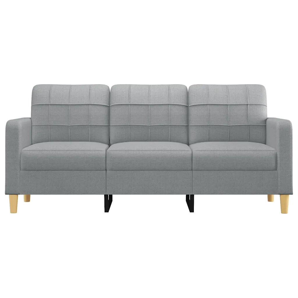 Divano | Divano da soggiorno | Sofa a 3 Posti Grigio Chiaro 180 cm in Tessuto