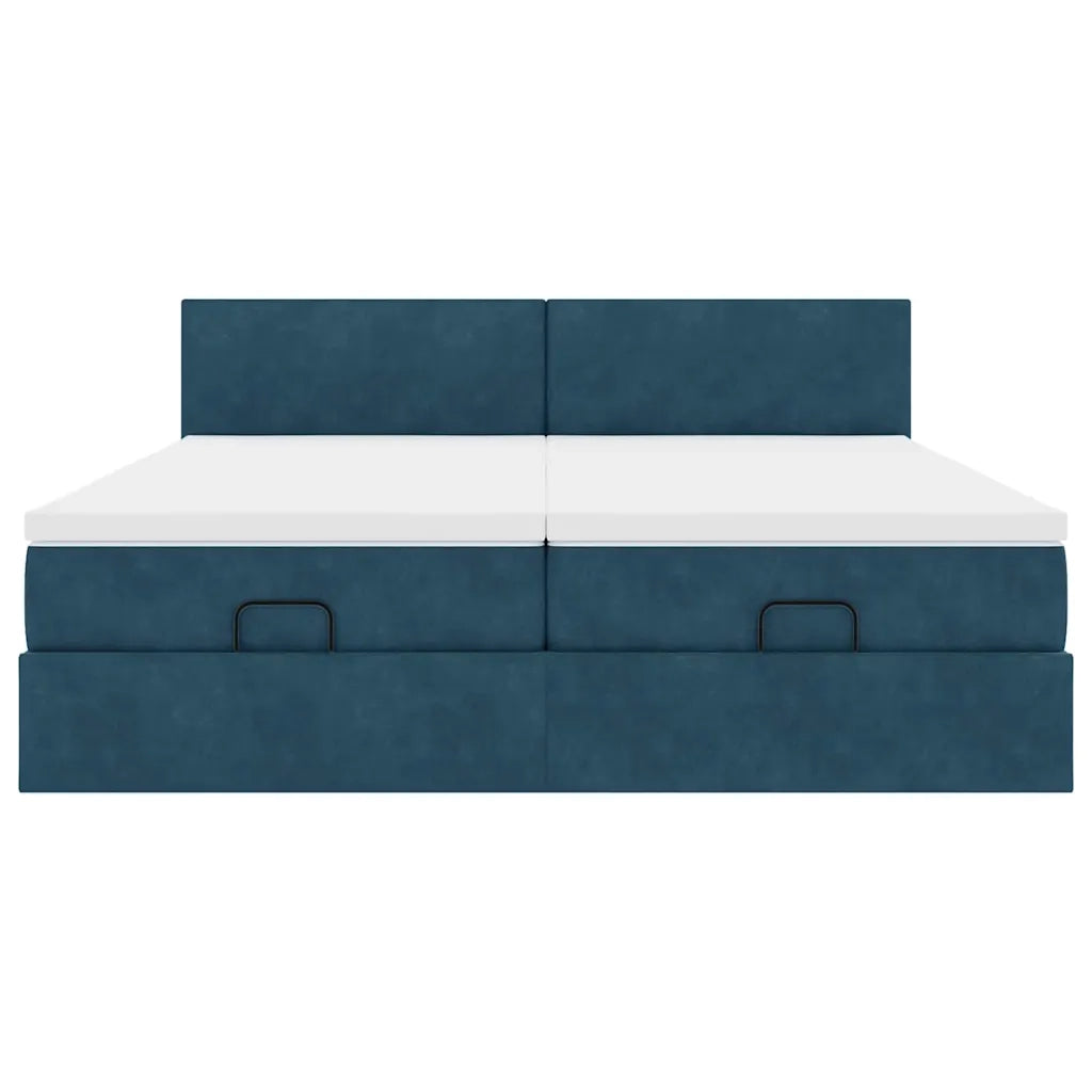 Struttura Letto Pouf con Materassi 180x200 cm Velluto 3312060