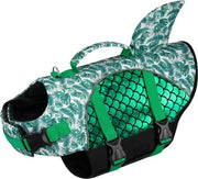 Vestone per cani - Strisce riflettenti - Adattabile - Alta capacità galleggiante - Verde - S