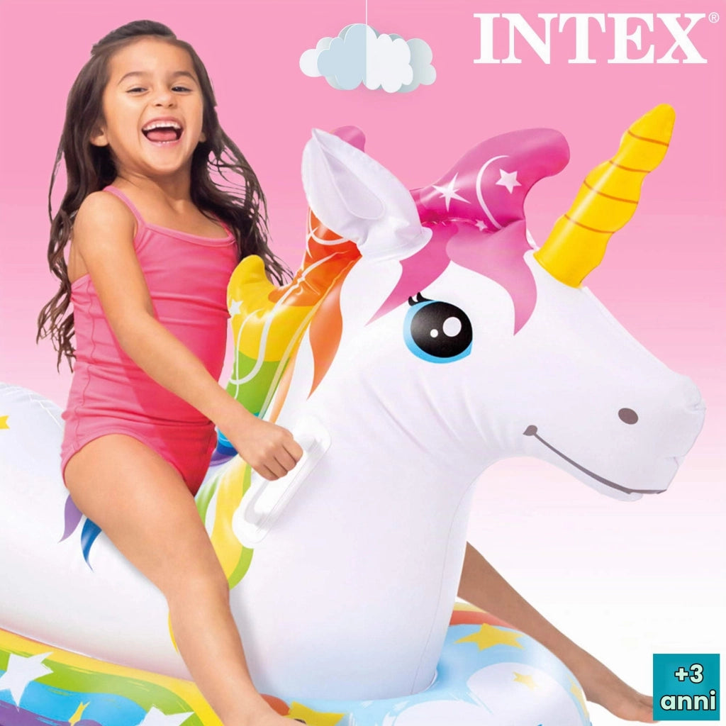 Unicorno Gonfiabile Cavalcabile +3 Anni 163 CMX86H. Peso 1,54 kg (57552)