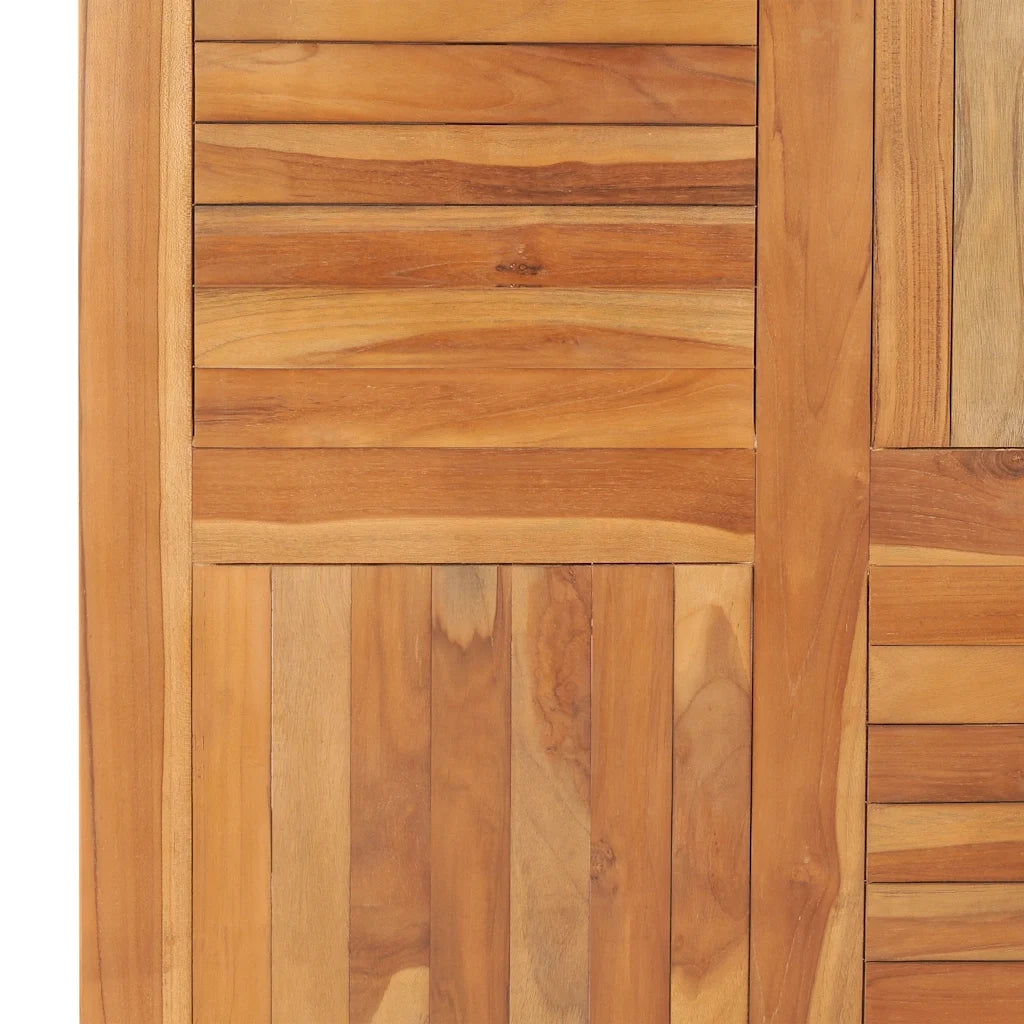 Piano del Tavolo Legno Massello di Teak Quadrato 90x90x2,5 cm cod mxl 64413