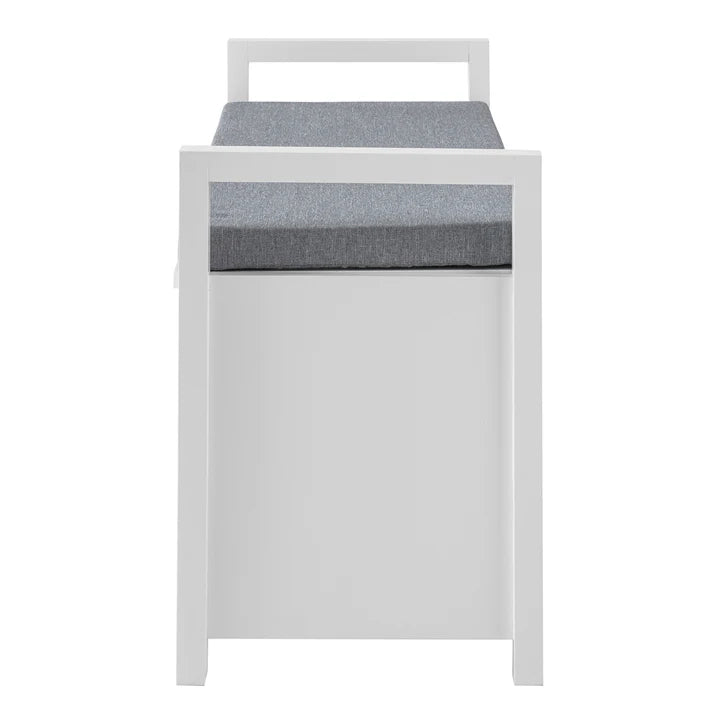Panca Contenitore Ingresso con Cuscino e braccioliL86*P38*A41 cm. FSR76-W