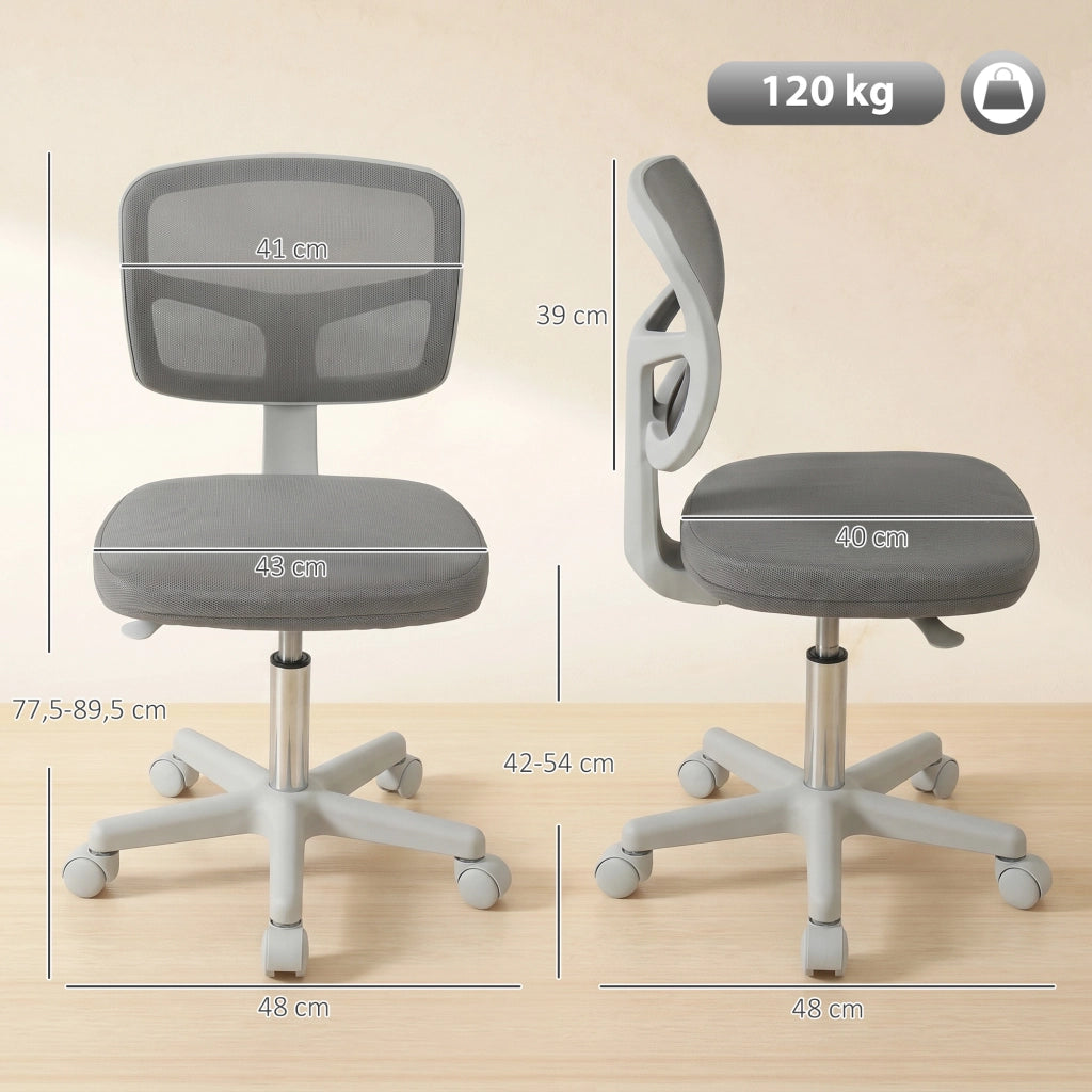 Sedia da Ufficio Ergonomica Senza Braccioli ¨C Xylo ¨C Schienale in Rete Grigio