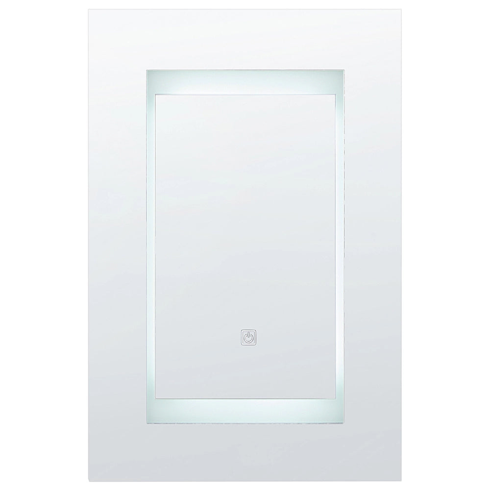 Armadietto a Muro da Bagno Nero a Specchio 40 x 60 cm stile moderno con luci LED illuminazione bagno