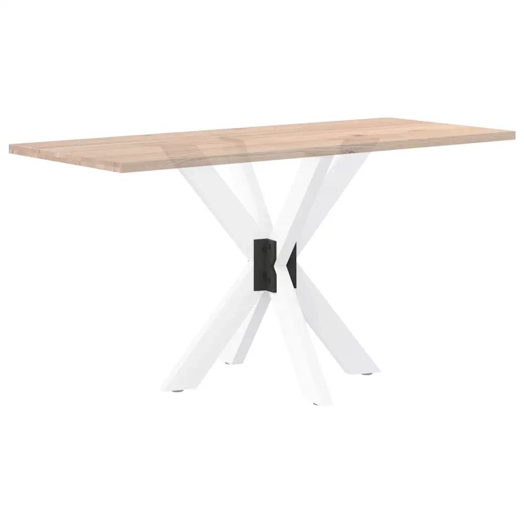 vidaXL Gamba per Tavolo da Pranzo a Forma di Ragno Bianca 85x85x(72-73) cm in Acciaio