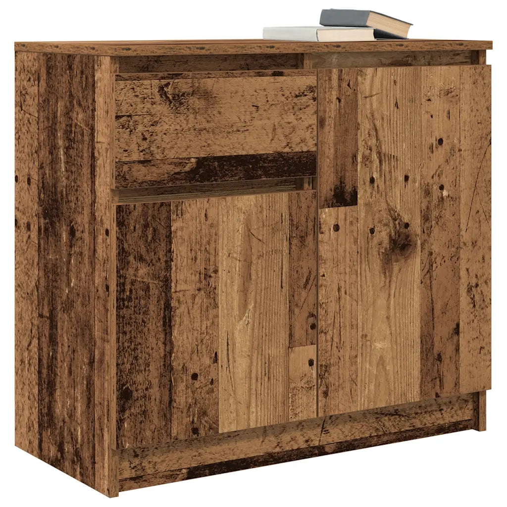 Credenza con Cassetto Legno Antico 71x35x65 cm in Truciolato 861605