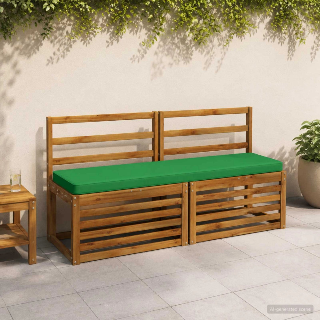 Cuscini per Panchina a 2 Pezzi VUGHT 2 pz 100% Poliestere Verde 951325